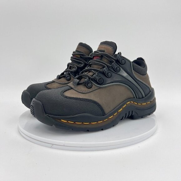 Dr Martens Industrial Men Size 6E Brown Leather Slip Resistant Safety Toe Boot